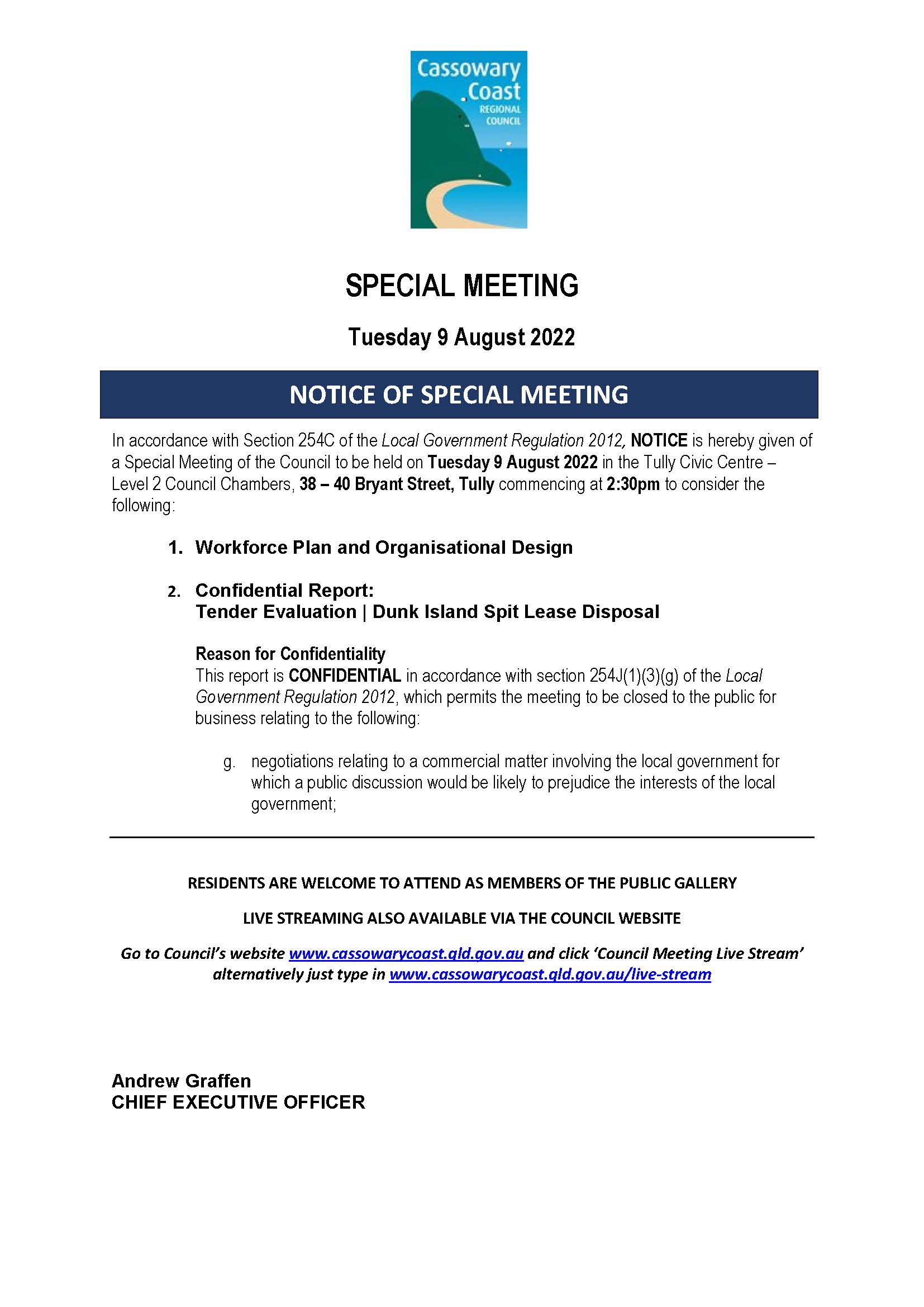 20220809 Notice of special meeting