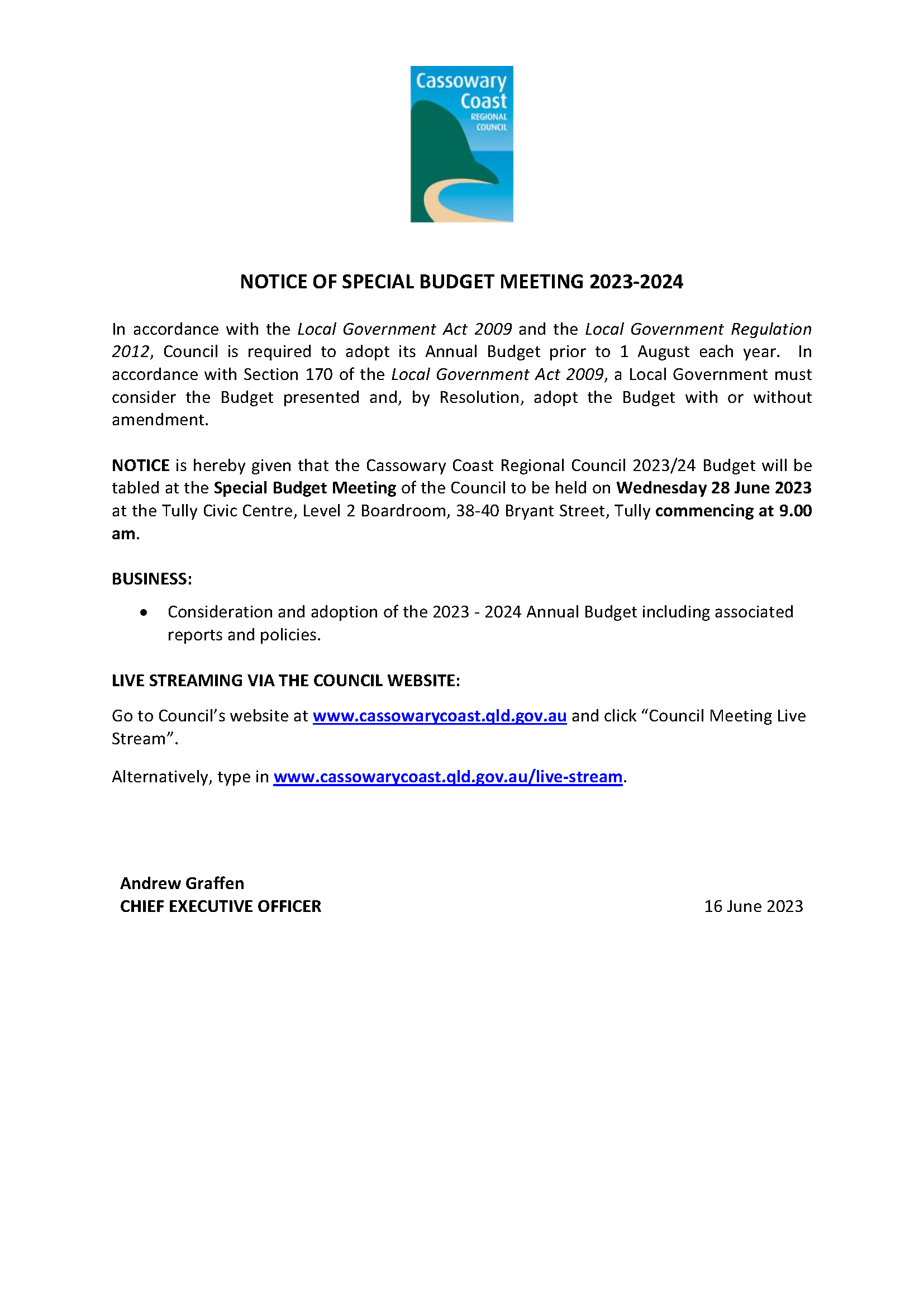 2023 06 28 Notice of special budget meeting 002