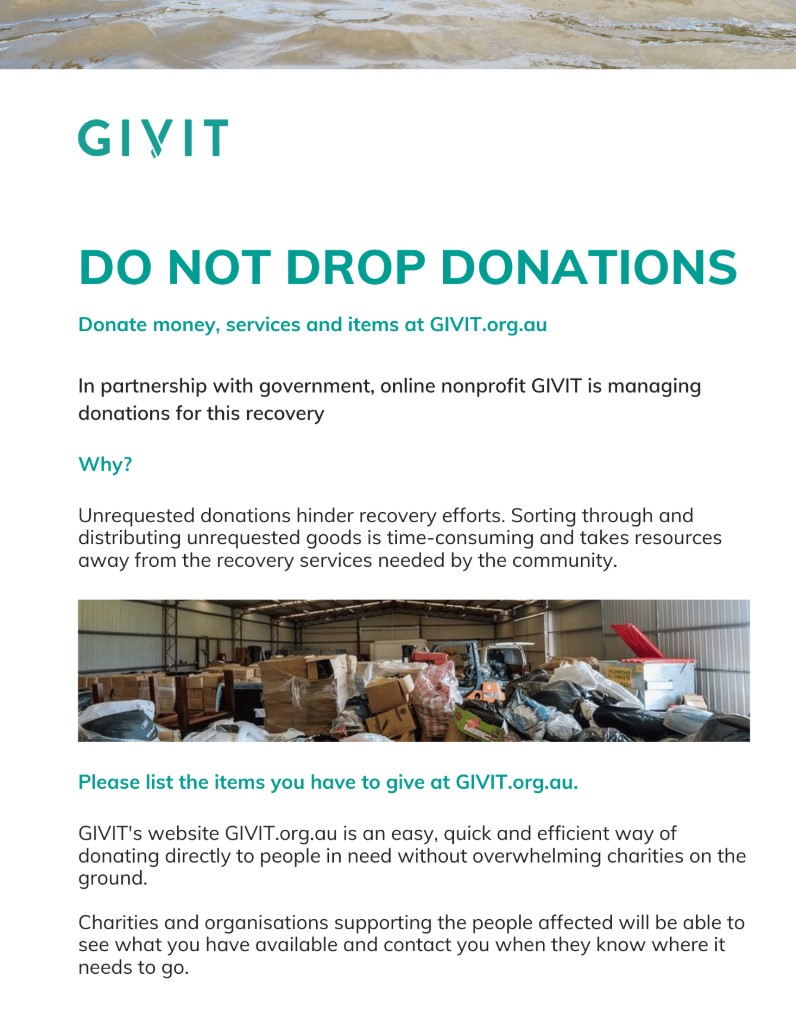 Flood Recovery Donations