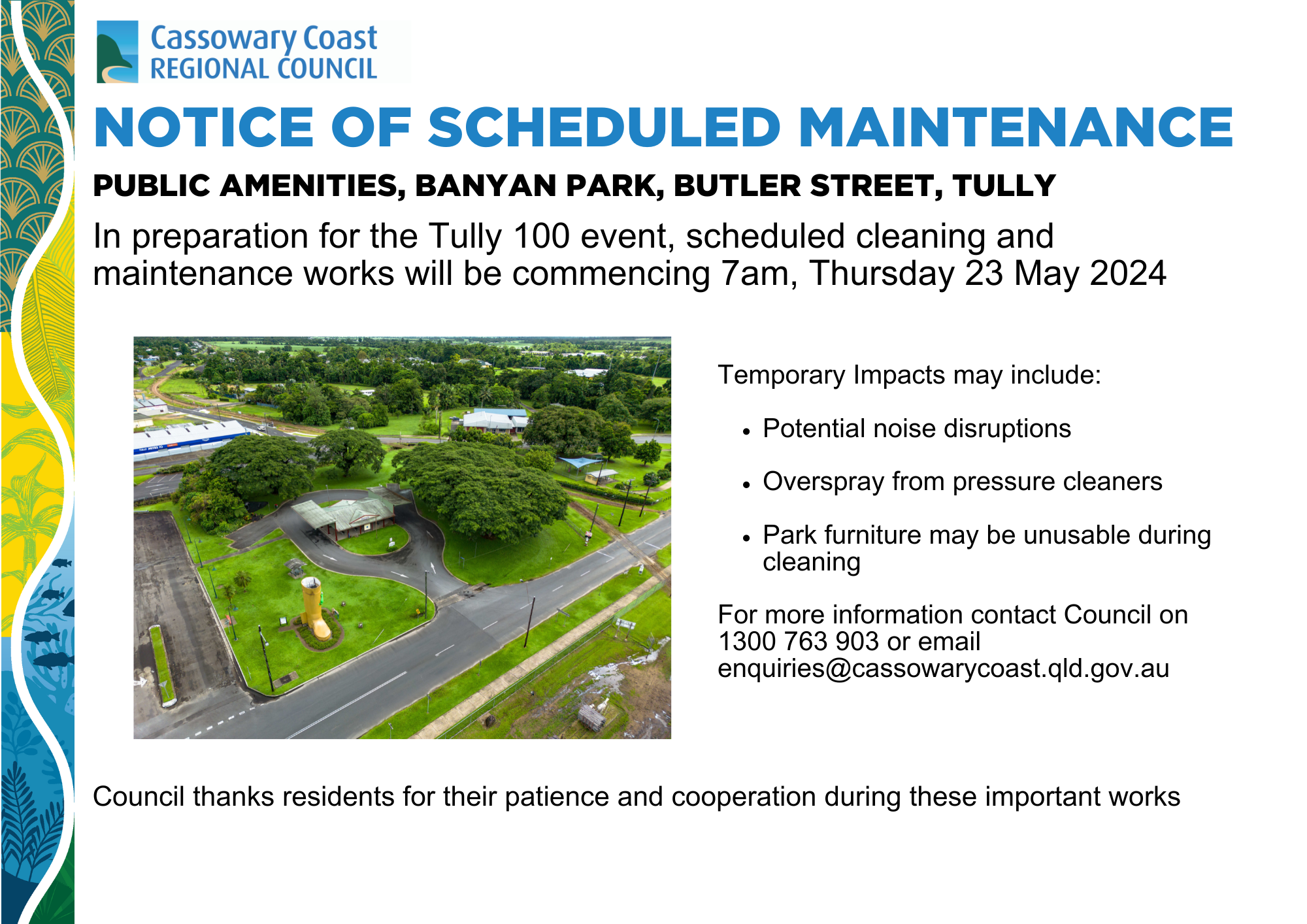 Notice of Scheduled Maintenance Banyan