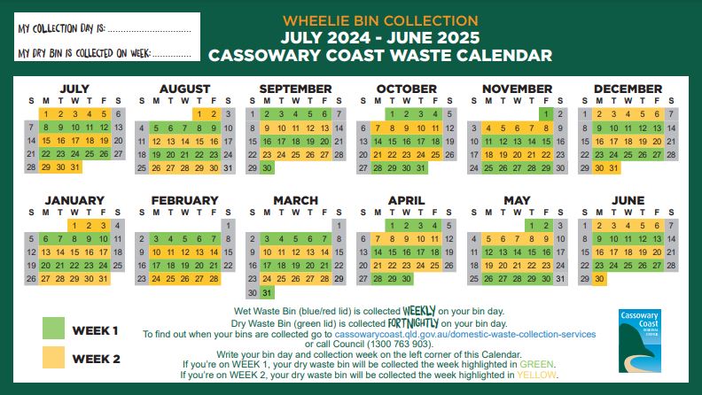 waste calendar 2024-25